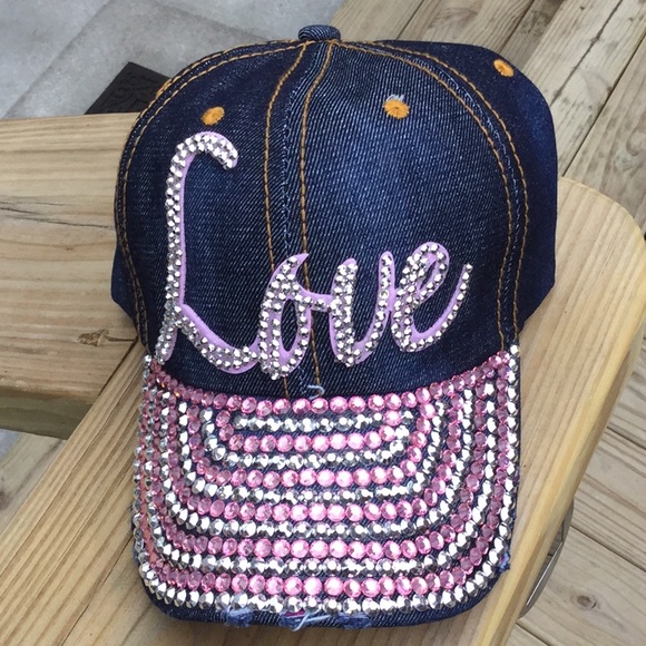 Denim love hat - Picture 1 of 2